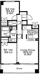 間取図画像 2LDK