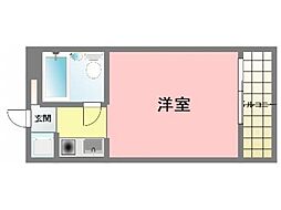 ダイドーメゾン御影3 1Kの間取図画像