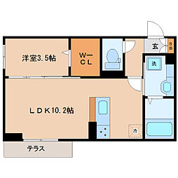 コンフォルト 1LDKの間取図画像