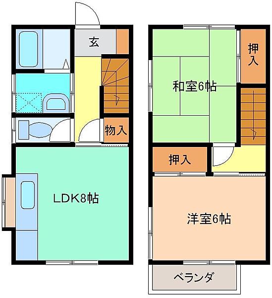 ハイツ峯 3｜群馬県桐生市相生町2丁目(賃貸アパート2LDK・1階・52.99㎡)の写真 その2