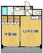 ロイヤルセンターＢＬＤ．  ｜ 福岡県北九州市小倉北区竪町1丁目（賃貸マンション1LDK・14階・35.85㎡） その2