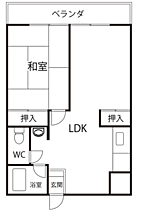 コーポラス国高 301 ｜ 福井県越前市国高1丁目7-13（賃貸マンション1LDK・3階・46.00㎡） その2