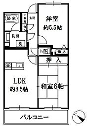 シアーズ・南浦和 2LDKの間取図画像