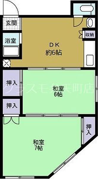 新和マンション ｜大阪府大阪市港区市岡元町２丁目(賃貸マンション2DK・3階・30.00㎡)の写真 その2