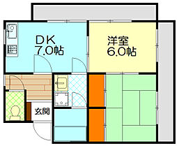 サンセルティ 2DKの間取図画像
