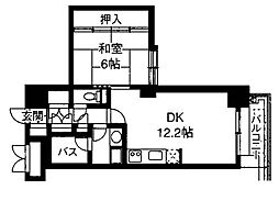 万代アーバン日東 1LDKの間取図画像