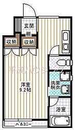 エクセランラピエール ワンルームの間取図画像