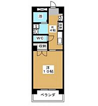 岡山県岡山市北区柳町1丁目（賃貸マンション1K・3階・34.02㎡） その2