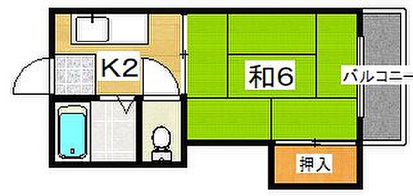 クレジール牧野A棟 ｜大阪府枚方市牧野阪１丁目(賃貸アパート1K・2階・19.00㎡)の写真 その2