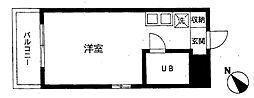 メゾン・ド・ポミエ ワンルームの間取図画像