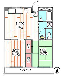 スプラウトあき 2LDKの間取図画像