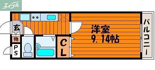 岡山県岡山市北区津島西坂2丁目(賃貸マンション1K・1階・21.00㎡)の写真 その2