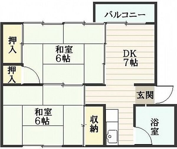 第1みぞたコーポ 0403｜広島県広島市西区観音本町2丁目(賃貸マンション2DK・4階・42.00㎡)の写真 その2