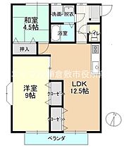 マンションルーブラン　Ｂ棟  ｜ 岡山県倉敷市四十瀬（賃貸アパート2LDK・2階・57.96㎡） その2