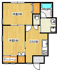 セレーノ2 2DKの間取図画像