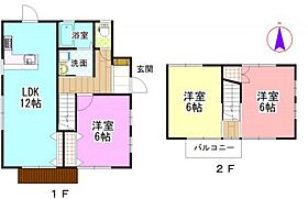 岡山県岡山市北区津島福居1丁目（賃貸一戸建3LDK・--・69.13㎡） その2