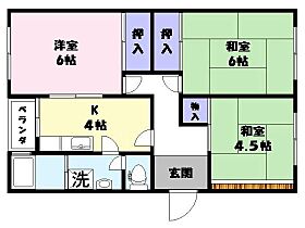 河津マンション 10 ｜ 鳥取県米子市東福原２丁目14-6（賃貸マンション2LDK・1階・54.62㎡） その2