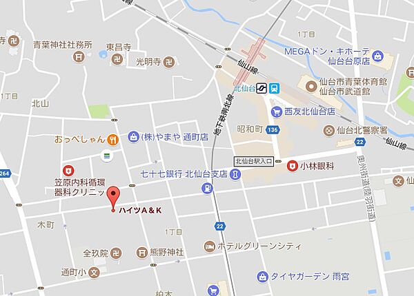 画像30:地下鉄南北線「北仙台駅」徒歩１０分の立地です。