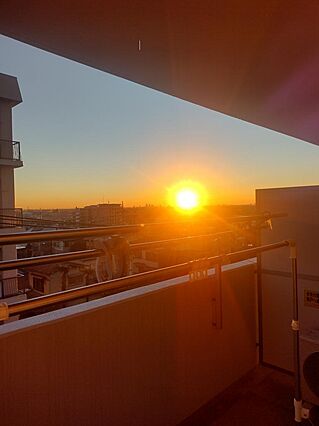 バルコニーから...