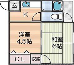 サニーカルマン  ｜ 大阪府大阪市西成区岸里東1丁目（賃貸マンション2K・2階・20.00㎡） その2