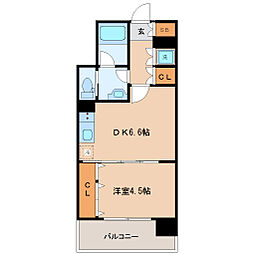 ピュアナ弓ノ町 1DKの間取図画像