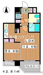メインステージパーク大山 1LDKの間取図画像
