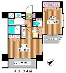 日神デュオステージ板橋駅前 1LDKの間取図画像