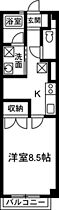 キャッスル須永 205B ｜ 群馬県前橋市六供町４丁目（賃貸マンション1K・2階・30.46㎡） その2