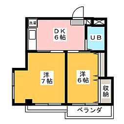 アーク上井草 2DKの間取図画像