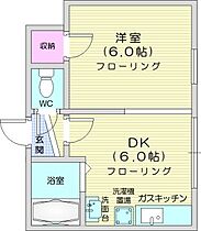 北海道札幌市北区新琴似五条1丁目（賃貸アパート1DK・2階・19.44㎡） その2