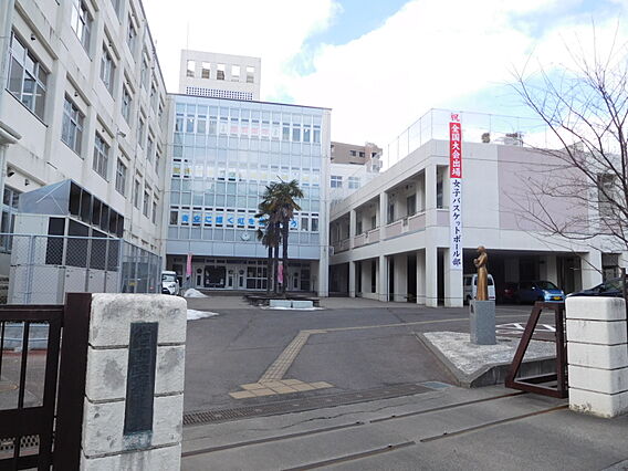 五橋中学校へ徒...