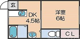 ハイツ楓  ｜ 大阪府大阪市西成区南津守4丁目（賃貸マンション1DK・2階・23.00㎡） その2