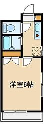 ライブハイム 1Kの間取図画像