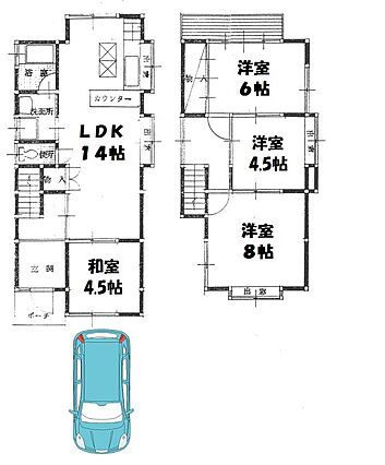 ４ＬＤＫで、駐...