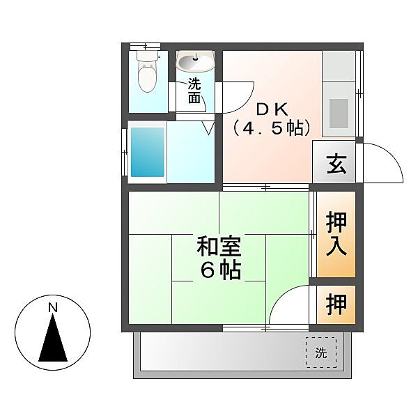 アピテ鳥居 1C｜三重県津市鳥居町(賃貸アパート1DK・1階・24.30㎡)の写真 その2