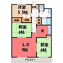 シティロイヤルコート  ｜ 栃木県宇都宮市松が峰1丁目（賃貸マンション3LDK・6階・68.40㎡） その2