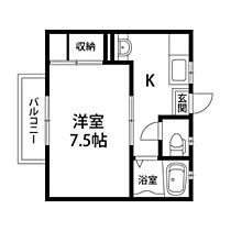 ハイツシュガー 201 ｜ 宮城県仙台市青葉区双葉ケ丘1丁目（賃貸アパート1K・2階・24.84㎡） その2