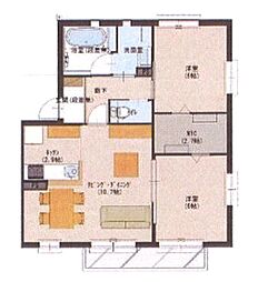 アルバートB 2LDKの間取図画像