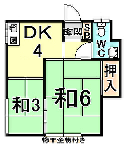 兵庫県尼崎市南塚口町８丁目(賃貸アパート2K・1階・27.00㎡)の写真 その2