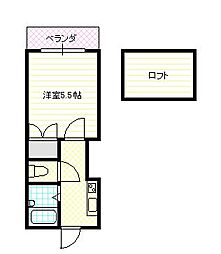 グッドキャット3 1Kの間取図画像