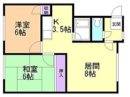 間取図画像 2LDK