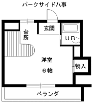 パークサイド八事 303 ｜ 愛知県名古屋市昭和区八事本町（賃貸マンション1R・3階・22.20㎡） その2