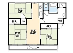 香里三井団地Ａ-7棟  ｜ 大阪府寝屋川市三井が丘1丁目3-7（賃貸マンション3LDK・2階・55.63㎡） その2