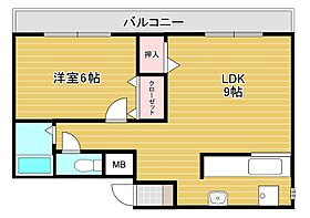 コーポグリーンヒル  ｜ 福岡県北九州市小倉北区片野３丁目9-15（賃貸マンション1LDK・4階・39.29㎡） その2