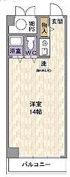 アベニュー淀屋橋 ワンルームの間取図画像