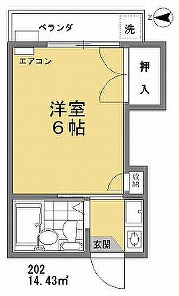 ハウス豊栄 202｜東京都杉並区高円寺北２丁目(賃貸アパート1K・2階・15.59㎡)の写真 その2