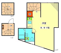 cacco成増 ワンルームの間取図画像