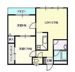 間取図画像 2LDK