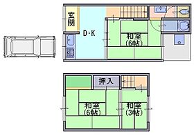 貸家　友岡西山17-5  ｜ 京都府長岡京市友岡西山17-5（賃貸一戸建3DK・--・50.00㎡） その2