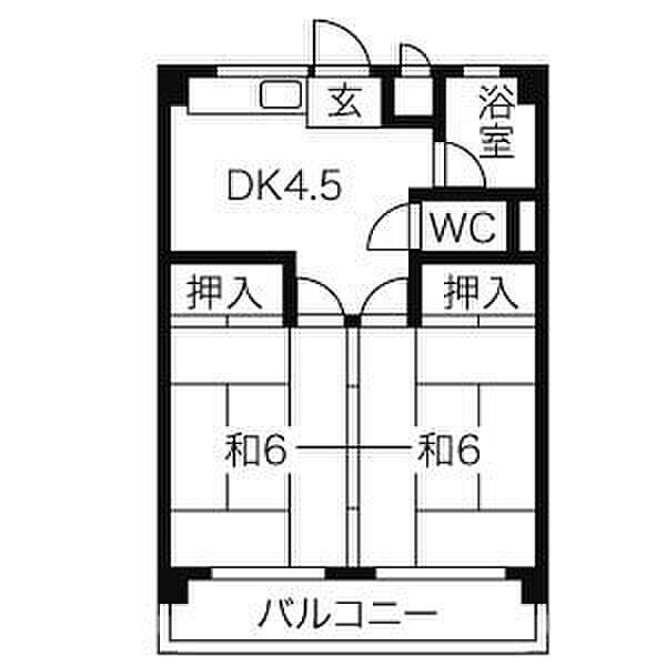 谷口ビル ｜愛知県名古屋市北区若葉通3丁目(賃貸マンション2DK・4階・49.00㎡)の写真 その2